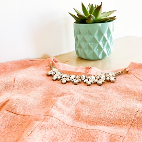 🍑 ANTHROPOLOGIE linen top w/ rhinestones - Picture 15 of 16